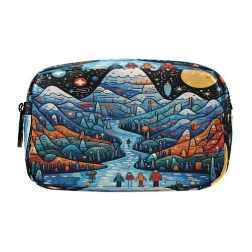 Produktbild: LINNIKEEEE Cartoon Doodle Eisbären Federmäppchen, Kosmetiktasche,Make-Up-Tasche,Studenten-Stiftetui für Mädchen Jungen