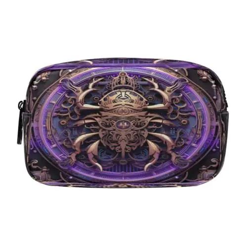Produktbild: LINNIKEEEE Midabstract Lila Horoskop Federmäppchen, Kosmetiktasche,Make-Up-Tasche,Studenten-Stiftetui für Mädchen Jungen