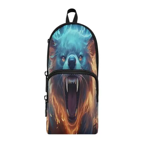 Produktbild: Linnyio Blau Gebrannter Koala Federmäppchen,Lustige Schultasche,Stifttaschen für Kinder und Jungen