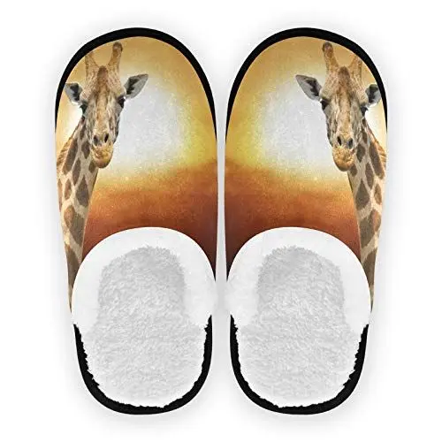 Produktbild: linomo Tier Giraffe Hausschuhe für Frauen Männer Kinder, Frauen Hausschuhe Hausschuhe Hausschuhe Hausschuhe Schlafzimmer Reiseschuh
