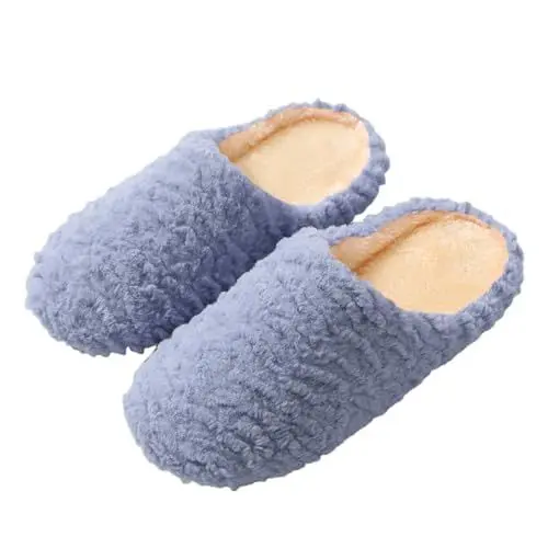 Produktbild: Damen Warme Hausschuhe Wärmende Hausschuhe Damen Herren- und Damen-Hausschuhe aus Baumwolle für Frühling, und Winter, warm und leise, weiche Damen Warme Hausschuhe Wärmende Hausschuhe Damen (Grey, 44)