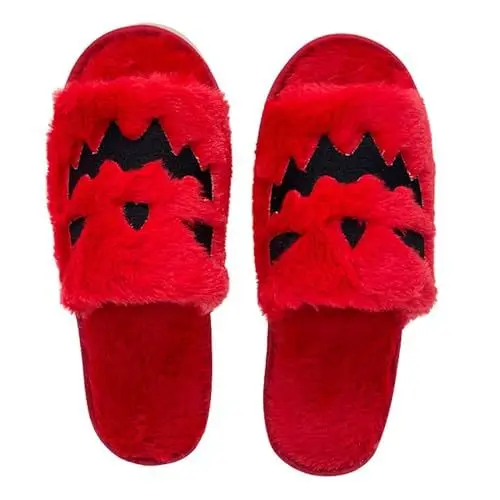 Produktbild: LinRim Kellner Schuhe Für Damen Damen und Herren, weicher Plüsch, gemütliche Hausschuhe für drinnen und draußen Eishockey Schuhe Damen (Red, A)
