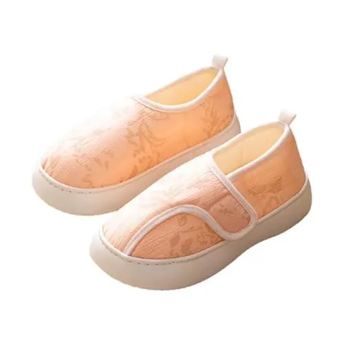 Produktbild: LinRim Schwarze Damenschuhe 39 Urlaubspantoffeln Hausschuhe Slipper für Frauen Flauschige Hausschuhe für drinnen und draußen Wasserabweisende Schuhe Damen (Khaki, 40)