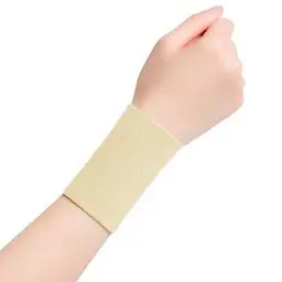 Produktbild: Lin’s Liliana Premium 2X Schweißband Sport Absorbierende Gelenkband, Handgelenkhalter Weiche elastisch für Golf Tennis Basketball Fussball (Beige)
