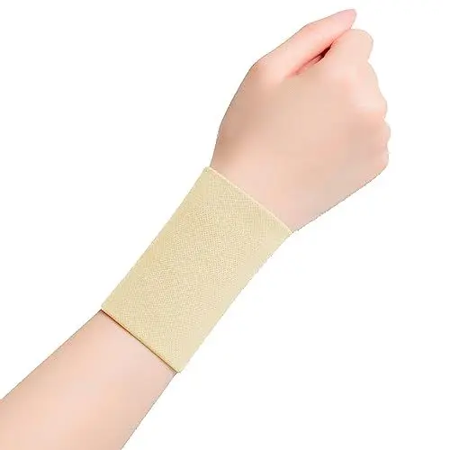 Produktbild: Lin’s Liliana Premium 2X Schweißband Sport Absorbierende Gelenkband, Handgelenkhalter Weiche elastisch für Golf Tennis Basketball Fussball (Beige)