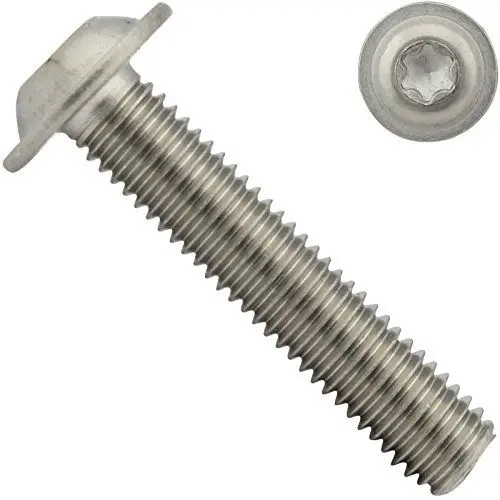 Produktbild: Linsenkopfschrauben mit Flansch und Innensechsrund (ISR) - M5x45 - (20 Stück) - ISO 7380-2 TX - rostfreier Edelstahl A2 V2A - Vollgewinde - Flanschschrauben - Flachkopfschrauben - SC7380-2TX