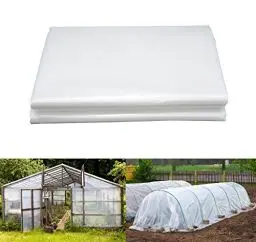 Produktbild: LINSOCLE 2m X 3m Polyethylenfolie Transparent Gewächshausfolie, Dick Reißfest Plastikfolie aus Polyethylen, Treibhaus Folie zur Abdeckung von Gemüsebeeten