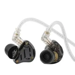 Produktbild: LINSOUL KZ ZS10 PRO 2 In Ear Monitor IEM, 1DD+4BA Hybrid-Ohrhörer mit Kabel, mit 4-Level Tuning Schalter, 3-Wege-Crossover-Gaming-Ohrhörer, versilbertes IEM Kabel (Ohne Mikrofon, Schwarz)