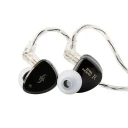 Produktbild: LINSOUL SIMGOT EM6L 1DD + 4BA Hybrid Driver In-Ear Monitor, Gaming Ohrhörer, HiFi IEM Kopfhörer mit 3D-gedrucktem Harzgehäuse, abnehmbarem OFC versilbertem Kabel (Black, SIMGOT EM6L)