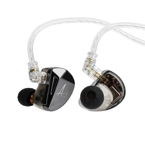 Produktbild: LINSOUL x KZ AS10 PRO 5BA Kabelgebundene Ohrhörer, HiFi In-Ear Kopfhörer mit Spiegel Polygon Faceplate, abnehmbares versenktes 2Pin Kabel für Audiophile (Ohne Mikrofon)
