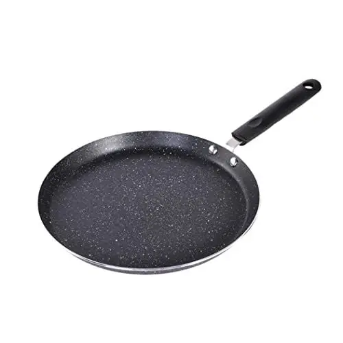 Produktbild: Lioaeust Bratpfanne, nicht beschichtet, 34,2 x 18,2 x 2,2 cm, Metallpfanne, Induktion, Krepp, Pfannkuchen, Anti-Kratz-Pfanne, Ei, Omelett-Pfanne