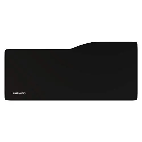Produktbild: Lioncast Conquer Oversize Mauspad – XXL Gaming Mousepad für Tastatur und Maus, 795 x 345 mm groß, vernähte Kanten, rutschfeste Tischunterlage, schwarz