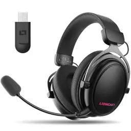 Produktbild: Lioncast® LX80 Gaming Headset mit Mikrofon Wireless (80Std. Akku) - Headset für PS5 Nintendo Switch Headset - Gaming Headset PC - Wireless Gaming Headset Kabellos Bluetooth - Headset Kopfhörer