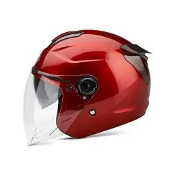 Produktbild: LIONCIANO Helm Für Erwachsene Mit Doppelvisier, 7-Absätze-Sicherheitsschnalle, Abs-Schale Kombiniert Mit Eps-Pufferschicht Für Besseren Fahrschutz(Rot, 56-60CM)
