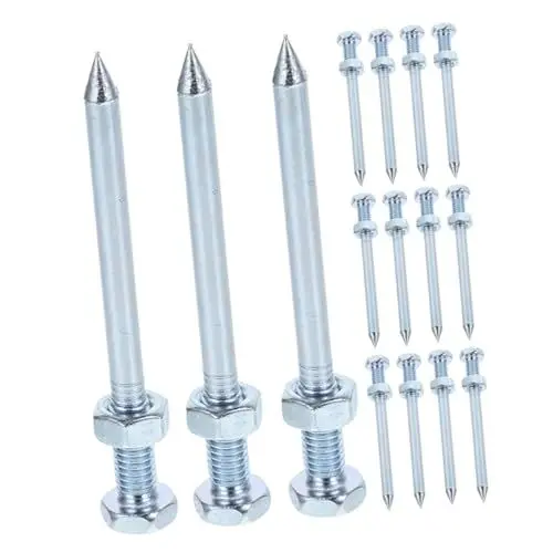 Produktbild: LIOOBO 15 Rasenbelüfter Spikes Hochleistungs Metallspikes Grasbelüftungswerkzeug Für Die Bodenbelüftung Im Hof Garten Und Auf Der Terrasse Sowie Die Rasenpflege