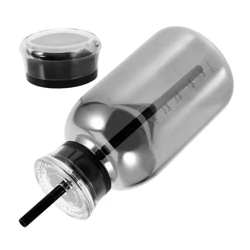 Produktbild: LIOOBO 1 Satz Borosilicat Water Cup Im Freien Sportlich Fitnessstudio Wasser Isoliert Rostfrei Sportgetränk Flasche Leicht Grau Hohes Borosilikat Wiederverwendbar