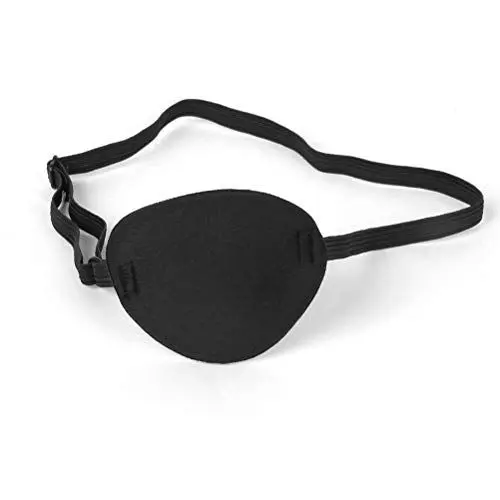 Produktbild: Elastische Seide Augenklappe Augenmaske Augen Flecken für Erwachsene Kinder Amblyopie Lazy Eye (schwarz)