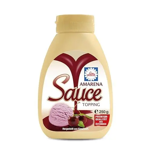 Produktbild: Liotta Amarena Dessert Sauce 250g - Sirup, Topping, Fruchtsauce - Ideal als Topping für Kaffee, Eis und Desserts