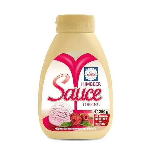 Produktbild: Liotta Himbeer Dessert Sauce 250g - Sirup, Topping, Fruchtsauce - Ideal als Topping für Kaffee, Eis und Desserts