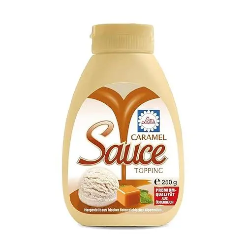 Produktbild: Liotta Karamell Dessert Sauce 250g - Sirup, Topping, Fruchtsauce - Ideal als Topping für Kaffee, Eis und Desserts