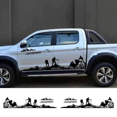 Produktbild: LIOUFTT Pickup-Türseitenaufkleber, Vinyl-Dekor-Aufkleber, passend für JAC Shuailing T6 T8 Pro Truck Mountain Climb Autozubehör