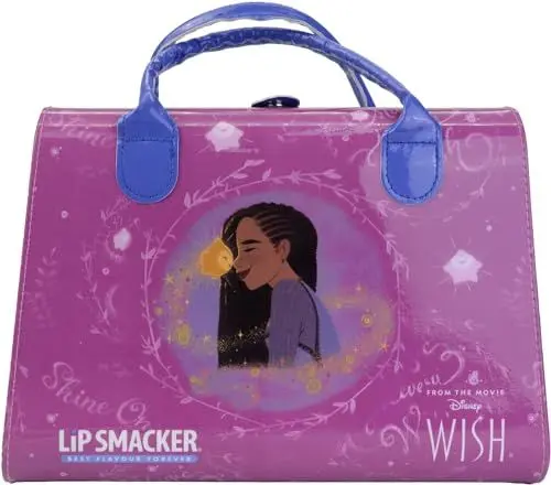 Produktbild: Lip Smacker Wish Weekender Case, Disney Wish Inspirierte Tasche mit Make-up und Accessoires für Gesicht, Lippen, Augen und Haare, Disney Prinzessinnen-Geschenke