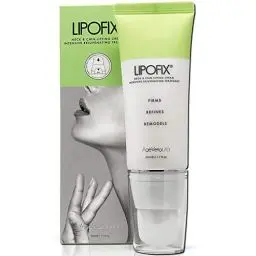 Produktbild: LIPOFIX Halsstraffungscreme – Straffung des Doppelkinns – Intensive Verjüngung – Lifting-Töne, strafft schlaffe Haut – Anti-Aging-Feuchtigkeitscreme für Hals und Dekolleté – Tages- und Nachtpflege