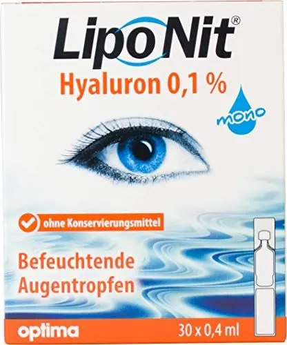 Produktbild: Liponit Augentropfen mono 0,1% Hyaluron, 1er Pack(1 x 20 ml)