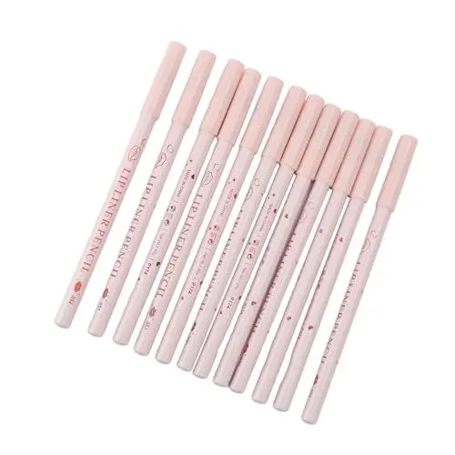 Produktbild: Lippenkonturstift, Hochpigmentiertes 0,85 G Lipliner-Set, Schweißfest, 12 Farben, Langlebig, Präzise Spitze, Wischfest für Make-up