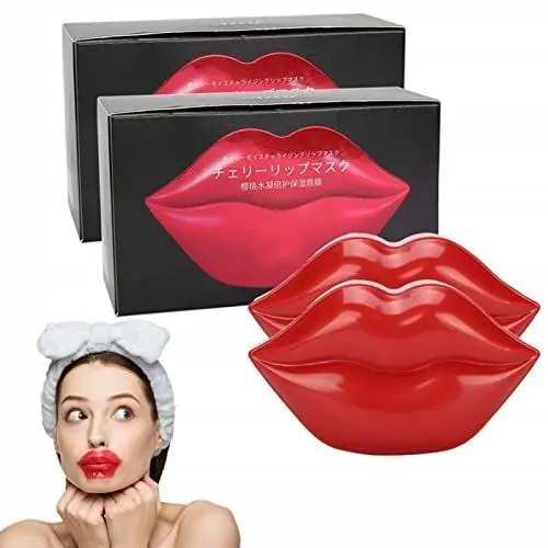 Produktbild: Lippenmaske 2 Schachteln Feuchtigkeitsspendende Lippenpflegemaske verblassen Lippenfalten verhindern Trockenheit Feuchtigkeitsspendende Lippen (20 Stück x 2)
