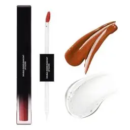 Produktbild: Lippenpflege Lipgloss,Lip Plumper Extreme Volumen Wischfest Doppelenden Matt & Transparenter Glänzender,Lip Stain Langanhaltend Wasserfest Verblassende Lippenlinien für Trockene Lippen - Karottenrot