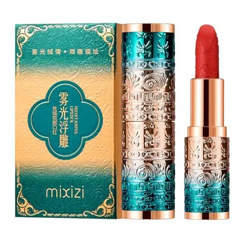 Produktbild: Feuchtigkeitsspendender Wasserfester Lippenstift - Rot, Langlebig, Chinesischer Stil, Antihaft-Cup, Lippenstift-Fleck (666)