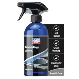 Produktbild: LIQUI MOLY Gummipflege, Art.-Nr.: 1538 I 500 ml Gummi Spray für Automatten, Reifen, Dichtungen & Co. I Schutz und Pflege mit seidenmattem Glanz I Silikonfrei I Autogummipflege für die Kfz Aufbereitung