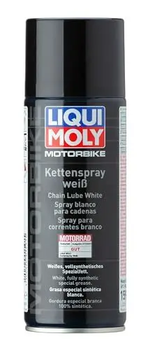 Produktbild: LIQUI MOLY Motorbike Kettenspray weiß | 400 ml | Motorrad Haftschmierstoff ohne Kupfer | Art.-Nr.: 1591