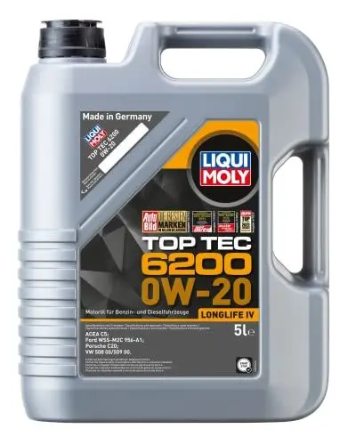 Produktbild: LIQUI MOLY Top Tec 6200 0W-20 | 5 L | Synthesetechnologie Motoröl | Art.-Nr.: 20781, farblos