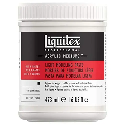 Produktbild: Liquitex 6816 Professional leichte Modellierpaste - Strukturgel, leichte elastische Struktur-Paste von pastoser, spachtelbarer Konsistenz - 473ml Topf, Weiß