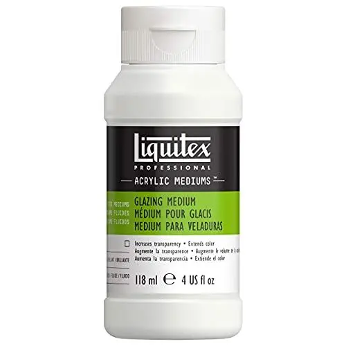 Produktbild: Liquitex 7504 Professional Lasur Medium für Acrylfarben - für dünne, transparente Glasuren und Lasureffekte, erzeugt maximale Transparenz - 118ml Flasche, Transparent