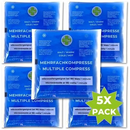 Produktbild: LisaCare warm kalt Kompressen - 5x - 15x14cm - mit wärme kälte Funktion - Eispack - sofort-kühl Kompresse zur Erstversorgung - Geeignet für Sport- & Privatanwendung (Mittel)