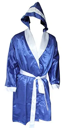 Produktbild: Lisaro Boxermantel mit Kapuze im Seidenlook – Boxmantel der Profi-Boxer!, Box-Kostüm aus Satin für Damen und Herren (L)