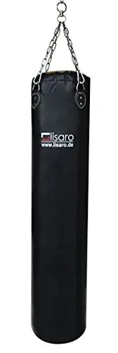 Produktbild: Lisaro Boxsack für Boxing, Sparring, Kickboxing | Sandsack 120 x 35 cm | Ca. 35 kg | Material Vinyl (Kunstleder) | Studio-Qualität