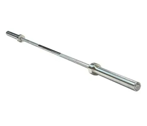 Produktbild: Lisaro Langhantel-Stange mit Schnell-Federverschlüssen 120/160/182 cm - Standardnorm gerändelt und verchromt | Scheibenaufnahme Ø 30 mm | Profi Langhantel (180)