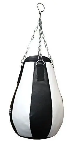 Produktbild: Lisaro Maisbirne | Boxbirne | Schlagbirne | Uppercut | Punchingball, gefüllt, Retro Maisbirne aus Kunstleder, Profi Maisbirne im 8 Elementen Design inkl. Stahlkette-Aufhängung, 60cm Hoch, 12kg