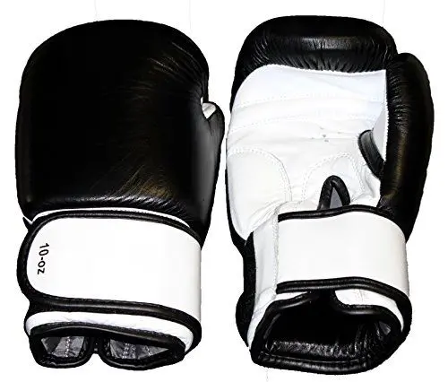 Produktbild: Lisaro Profi Boxhandschuhe schwarz/Weiss (12 oz)
