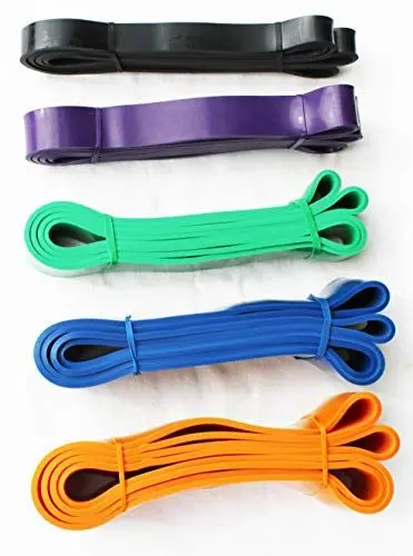 Produktbild: Lisaro Resistance Bands, Verschiedene Stärke Widerstandsbänder mit Türanker und Handgriffen, Fitnessbänder für Kraftraining, Training, Physiotherapie, Yoga für Männer und Frauen, Stärke 83