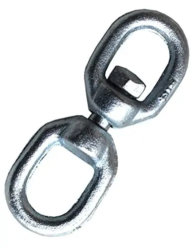 Produktbild: Lisaro Drehwirbel, Kugelgelagerter Stahl Drehwirbel, 7mm bis 200kg belastbar, Ideal für Hängesessel, Boxsack, Schwenkgrill, Hängestühle Yoga Veranda Sitz, 360° Swivel Haken, Wetterbeständig.