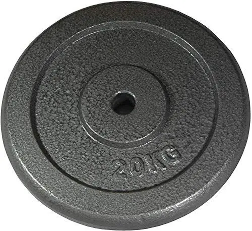 Produktbild: Lisaro Hantelscheiben 20kg | 1 x 20kg Gewichtsscheibe | Bohrung Ø 30/31 mm | Profi Gusseisen Scheiben, Hantelscheiben, Fitness Scheiben, Gewichte für Hantel, Langhantel