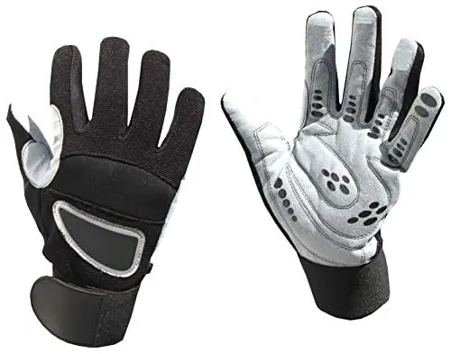 Produktbild: Lisaro Profi Vollfinger Sport Handschuhe/Trainingshandschuhe- Fitness Handschuhe Herren und Damen - einsetzbar als Sporthandschuhe, Gym Handschuhe, Gewichtheber Handschuhe, Fitness Handschuhe. (M)