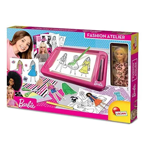 Produktbild: Lisciani - BARBIE - Modezeichnungen Atelier, mit enthaltener Puppe - Kreativspiel für Kinder ab 4 Jahren - Lernen Sie mit BARBIE zu zeichnen - Hergestellt in Italien