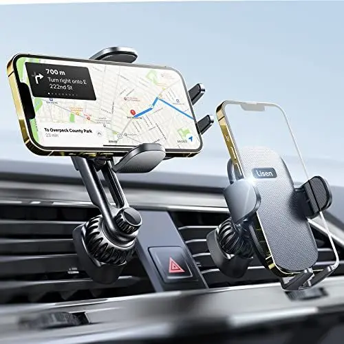 Produktbild: LISEN Handyhalterung Auto (Verbessern Sie die Robustheit & Duales Zubehör) Handyhalterung Auto Lüftung Smartphone Halterung Auto Für iPhone 16 Pro Max Plus 15 14 13 12 Samsung S23 S22