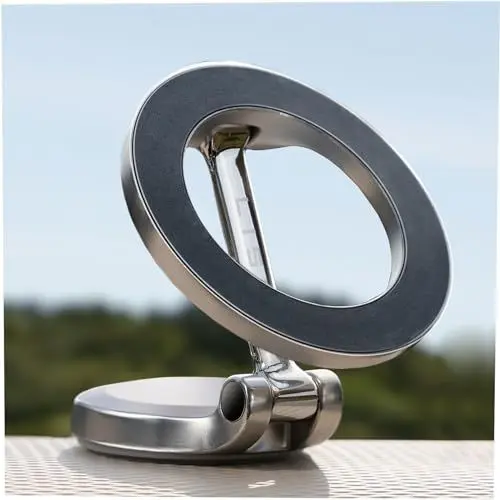 Produktbild: LISEN Handyhalterung Auto Magnet (20xN55 Stärkste Magnete) Kompatibel mit MagSafe Autohalterung,Vollmetall Magnetische KFZ Aufnahme halmet (Kleber 3M Kleber), Silber